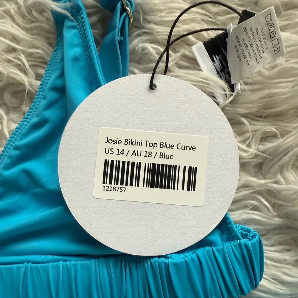 NWT Princess Polly Josie Blue Curve Bikini Set